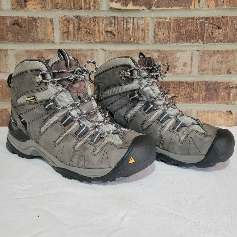 Keen Targhee II Mid Waterproof Hiking Boots Womens 9 Gray Brown